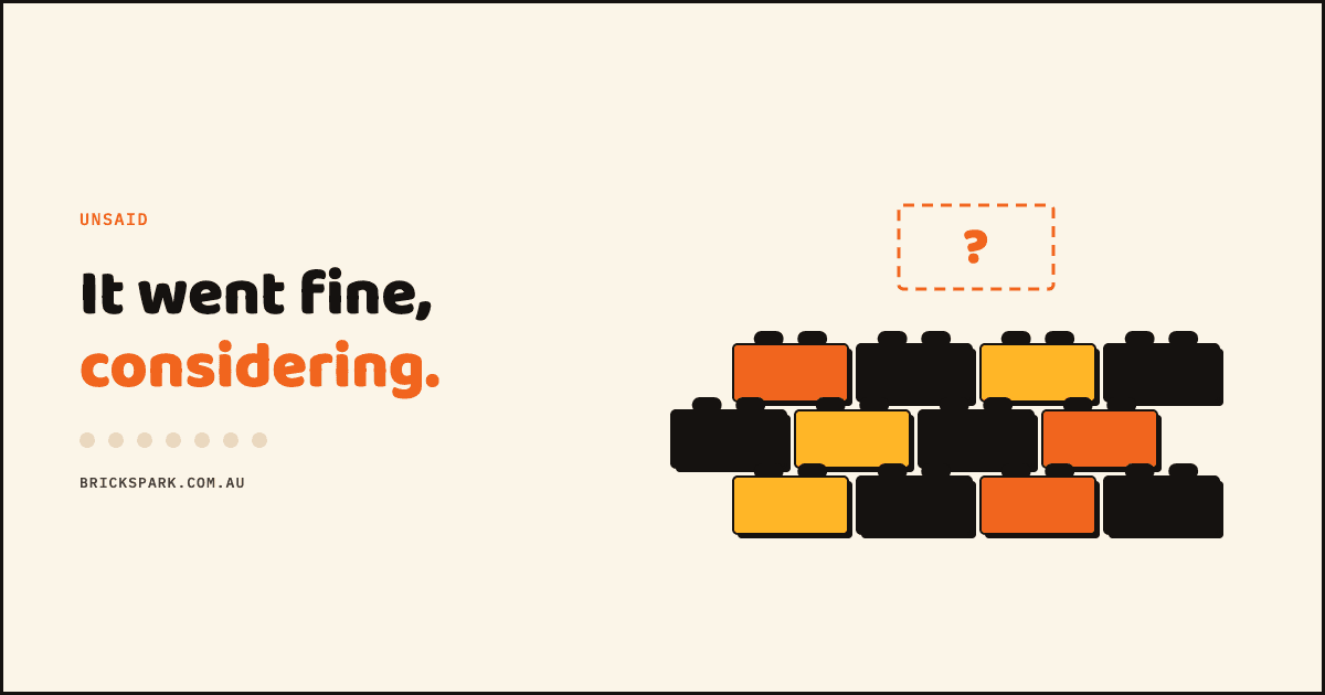The post-mortem where everyone agreed it went fine — Brick Spark article cover